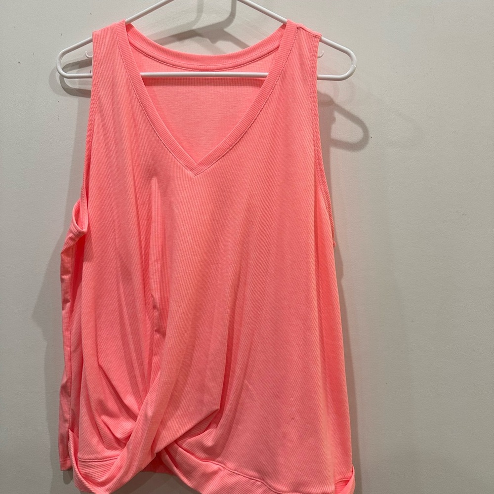 All in Motion Coral V-Neck Tank Top